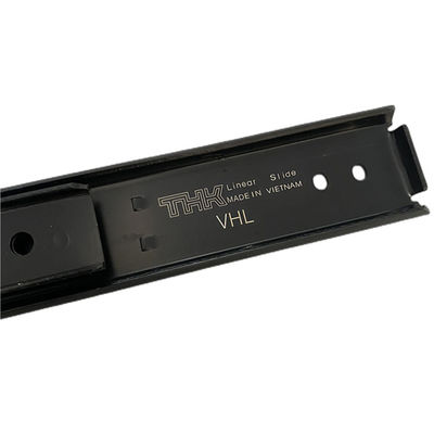วัสดุเหล็ก Black Shield Track Rail Telescopic Rail with Polish Surface Treatment สําหรับชิ้นส่วนเครื่องพิมพ์ไฮเดลเบิร์ก