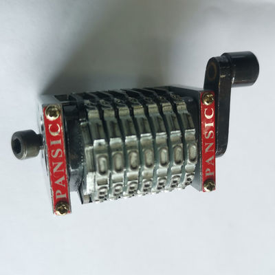เครื่องนับเลข Letterpress ประเภทแนวนอน 7 หลักพร้อมวัสดุเหล็กสำหรับชิ้นส่วนเครื่องจักรการพิมพ์