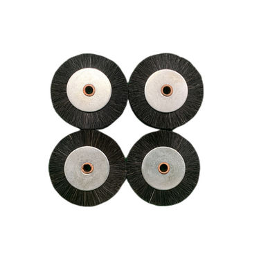 ขาว สี แข็งล้อแปรง 60x11x6mm สําหรับเครื่องพิมพ์ Roland ด้วยผมหมู / เหล็กสีขาว