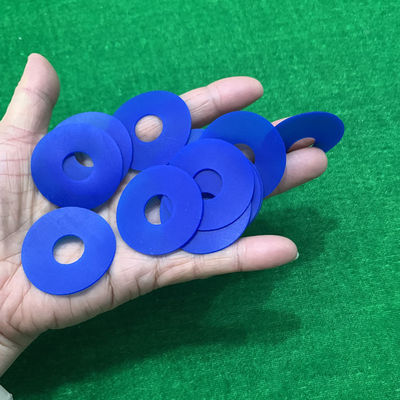 38 X 15 X 0.8 มม. ตัวดูดยางแบนสีฟ้ารูปร่างขนาดมาตรฐาน