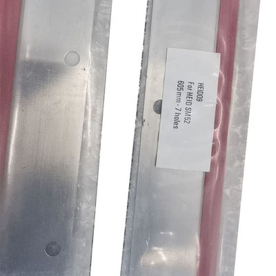 ยืนยันยูวีหมึก Heidelberg Printer Wash Up Blade 605x46x0.5 มิลลิเมตรที่มี 7 หลุมสําหรับ SM52 PM52